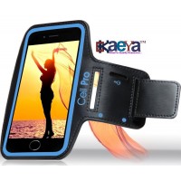 OkaeYa Armband for phone 6 / 6S or Iphone 6 / 6S Plus - Professional and Soft Running Sports Arm Band (4.7" or 5.5") with 2 X Id / Credit Card / Money and Key Safe Holder